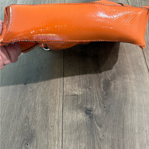 Liz Claiborne Orange Patent Mini Tote - Picture 3 of 3